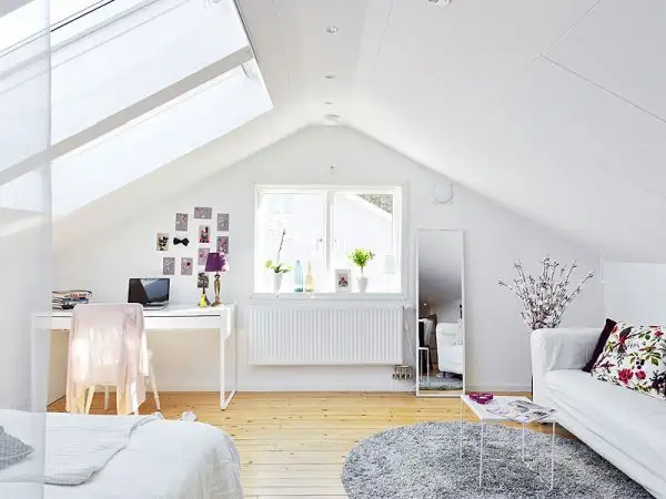 Bohemian Scandinavian Attic Apartment Design