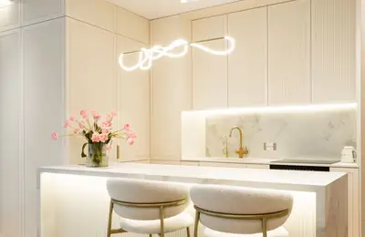 Stage Design in Cream and Gold Tones