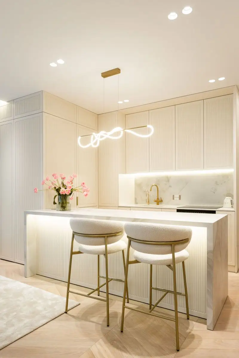 Stage Design in Cream and Gold Tones