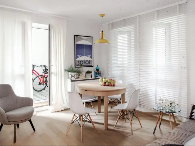 Design curat si luminos intr-un apartament de 55 mp