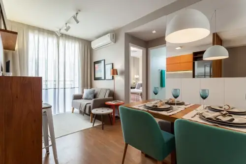 Apartament de 44 mp amenajat functional pentru o familie cu 2 copii