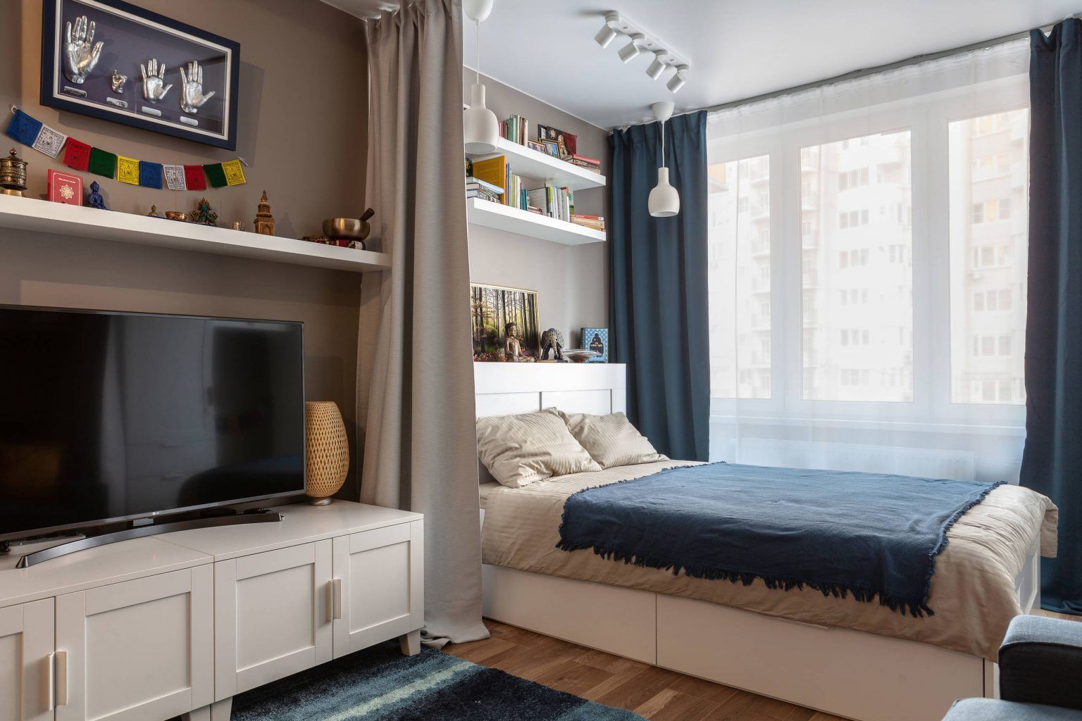 Amenajare functionala dedicata unei familii cu 4 membri intr-un apartament de 53 mp