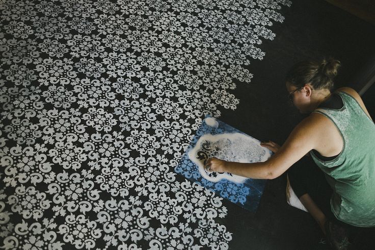 A Stenciled Floor Is a Happier Floor