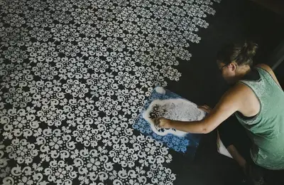 A Stenciled Floor Is a Happier Floor