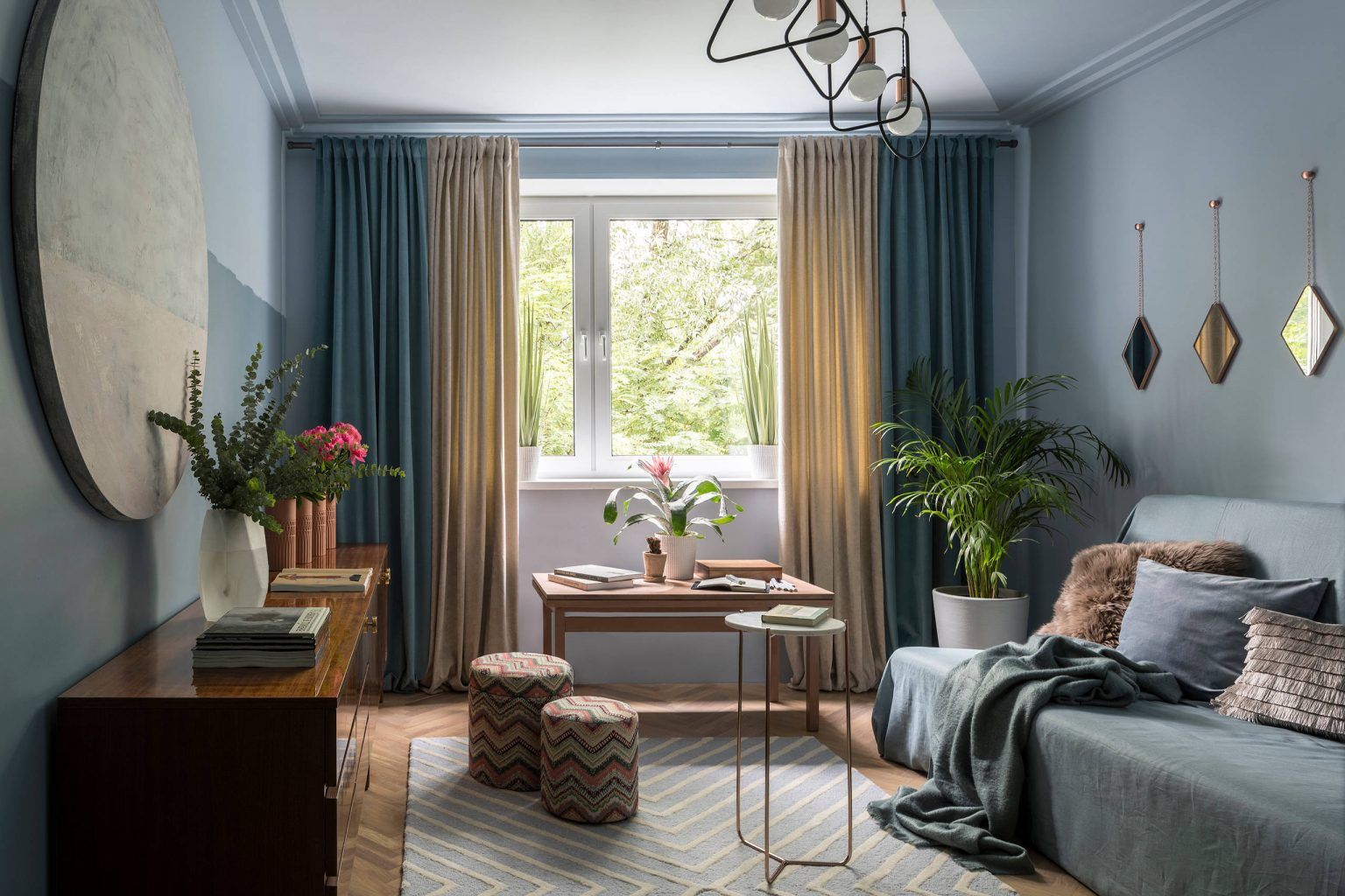 Amenajare functionala pentru 2 camere care inspira calm si buna dispozitie