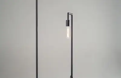 Minimalist Lamp from Wood and Metal