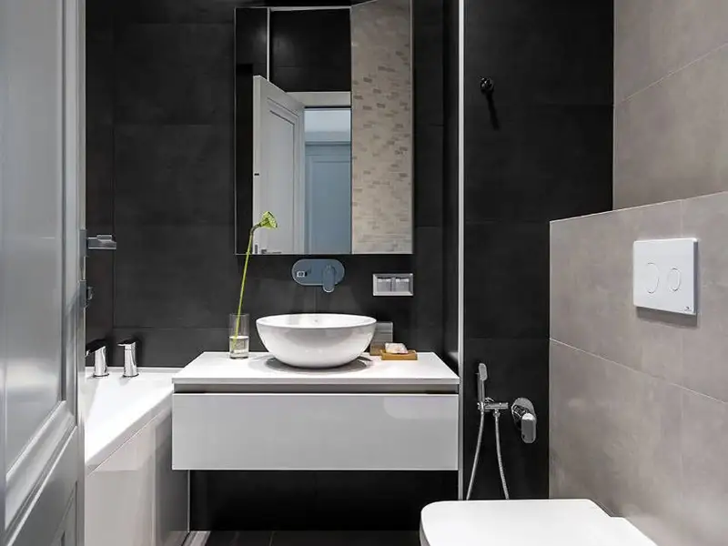 12+ modele de design alb-negru pentru baie