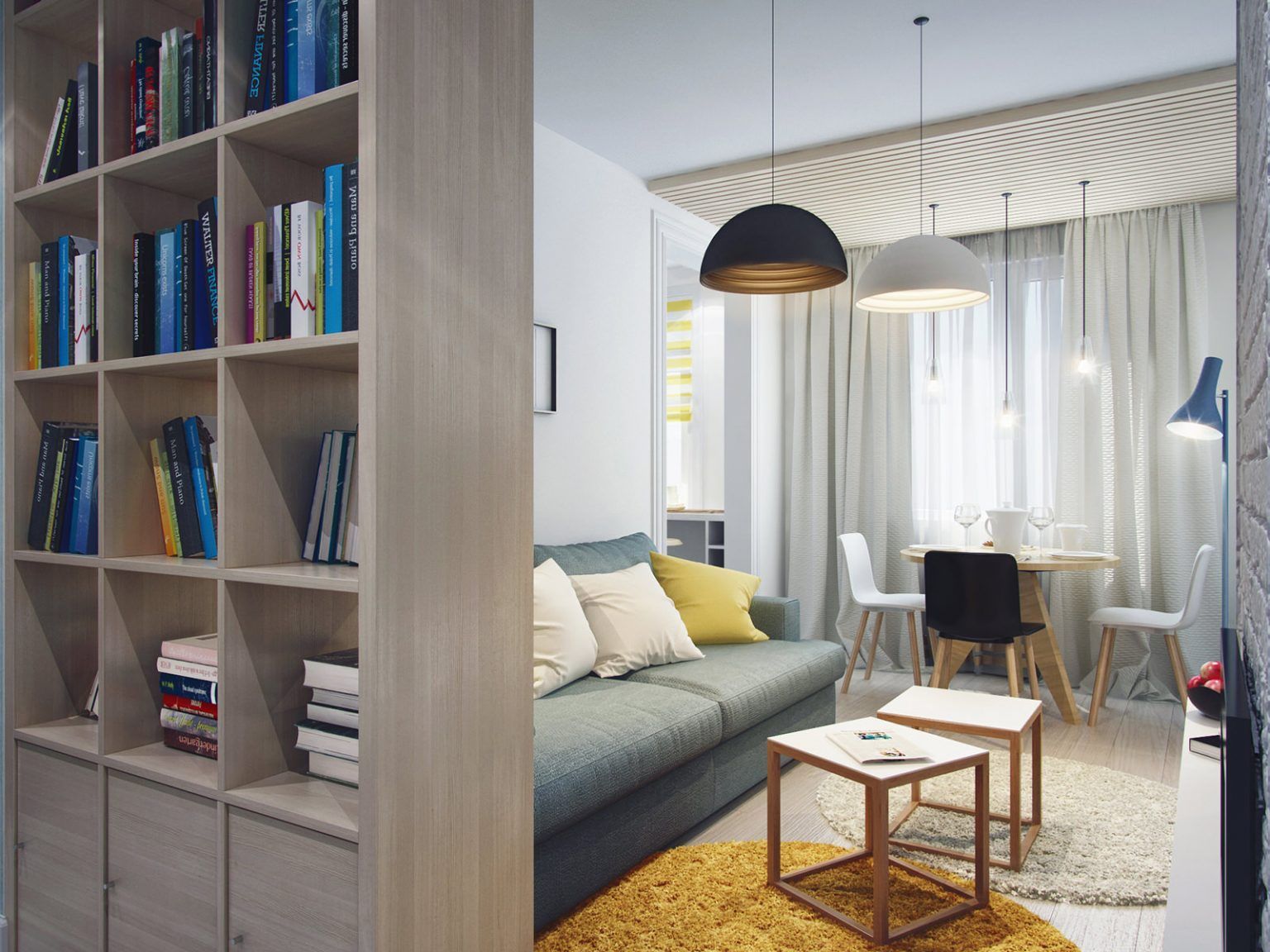 Design Concept for a 60 sq m Two-Bedroom Apartment