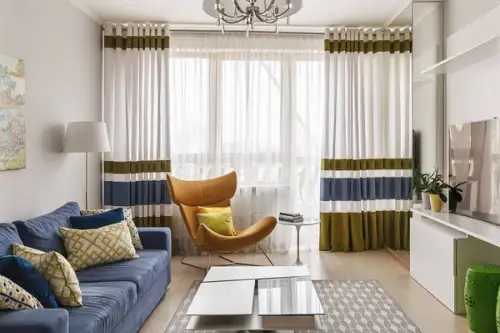 Jocul cu textile si patternuri intr-un apartament de 2 camere