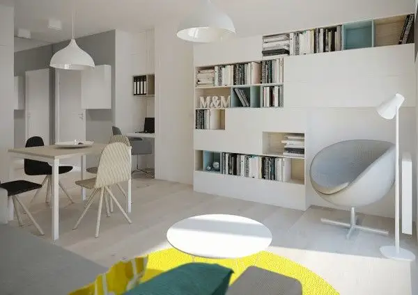 Amenajari contemporane de apartamente sub 50 mp pentru cupluri tinere