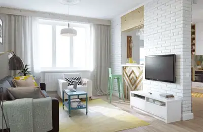 A Small Apartment Decorated Practically and Cheerfully