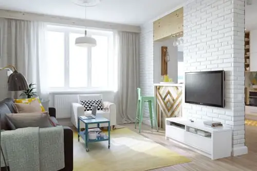 Un apartament mic decorat practic si vesel