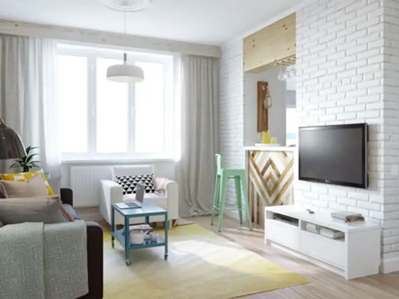 Un apartament mic decorat practic si vesel