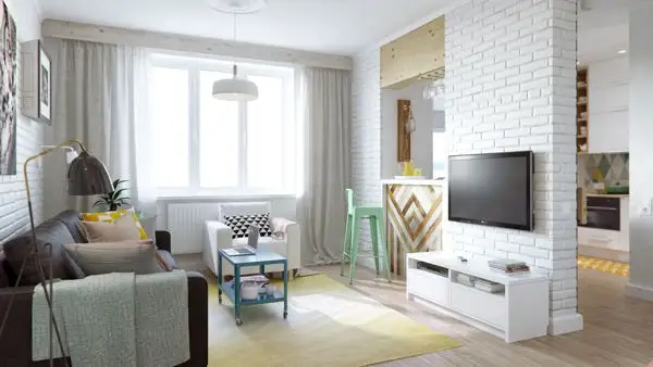 Un apartament mic decorat practic si vesel