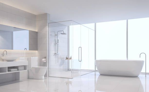 Baie modernă, în stil minimalist: cum o amenajezi
