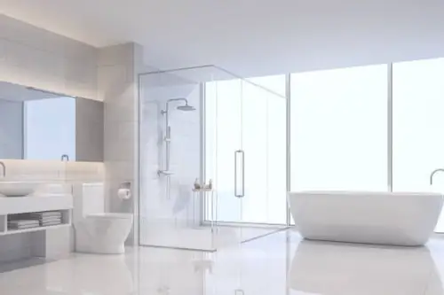 Baie modernă, în stil minimalist: cum o amenajezi