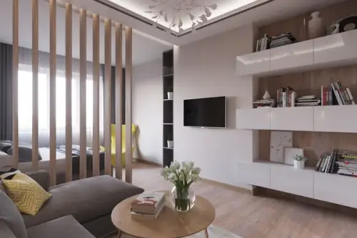 Spatiu modern amenajat in tonuri neutre