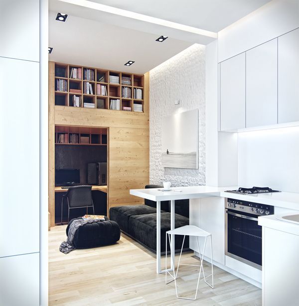 Loft din Kiev de 20 de metri patrati, elegant si confortabil