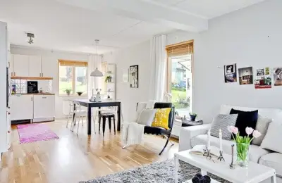 Bright Atmosphere in an Apartment with a Small Garden
