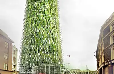 A Green Skyscraper Made from Residents' Waste in London