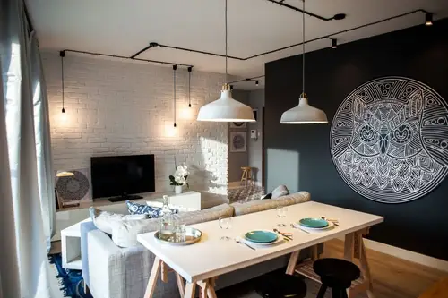 Decor original intr-un apartament de 2 camere