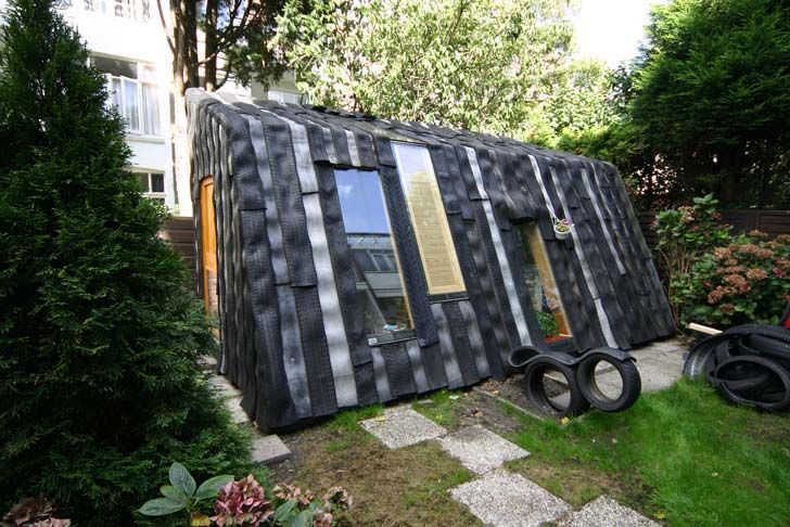 5 casute de gradina construite din materiale reciclabile