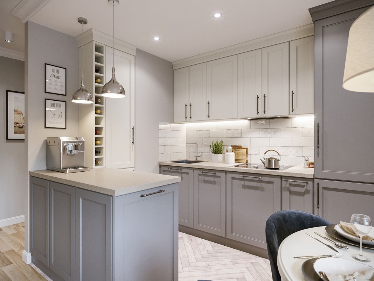 Neutral Tones in the Elegant Design of a 3-Bedroom Apartment