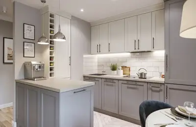Neutral Tones in the Elegant Design of a 3-Bedroom Apartment