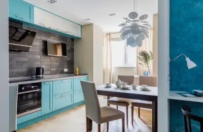 Transforming a 45 sq m Studio into a Modern Apartment with Blue Accents