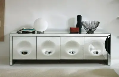 Modern Furniture Covered in Mirrors