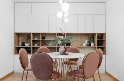Retro Motives and Playful Colors: Modern Design for a 4-Bedroom Apartment
