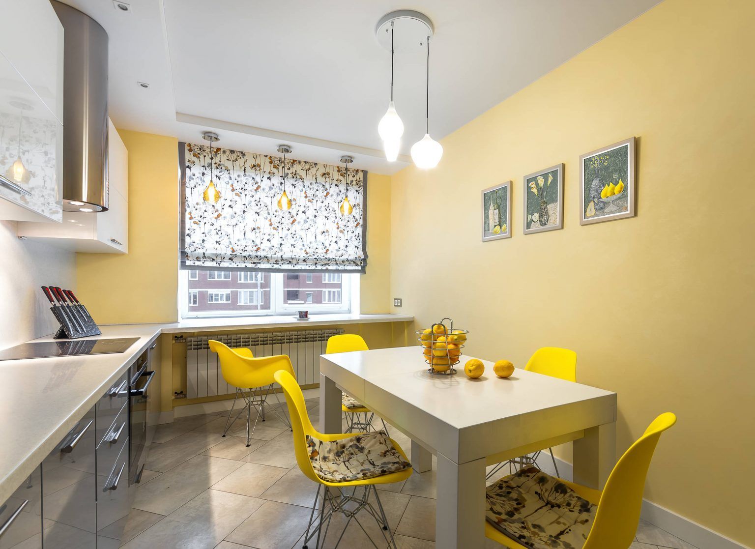 3-Bedroom Apartment with Yellow Accents