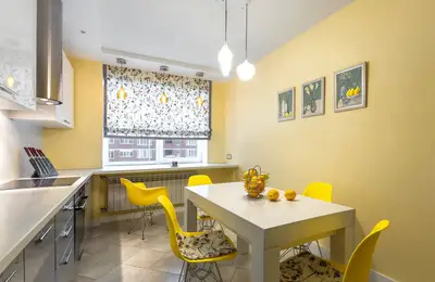 3-Bedroom Apartment with Yellow Accents