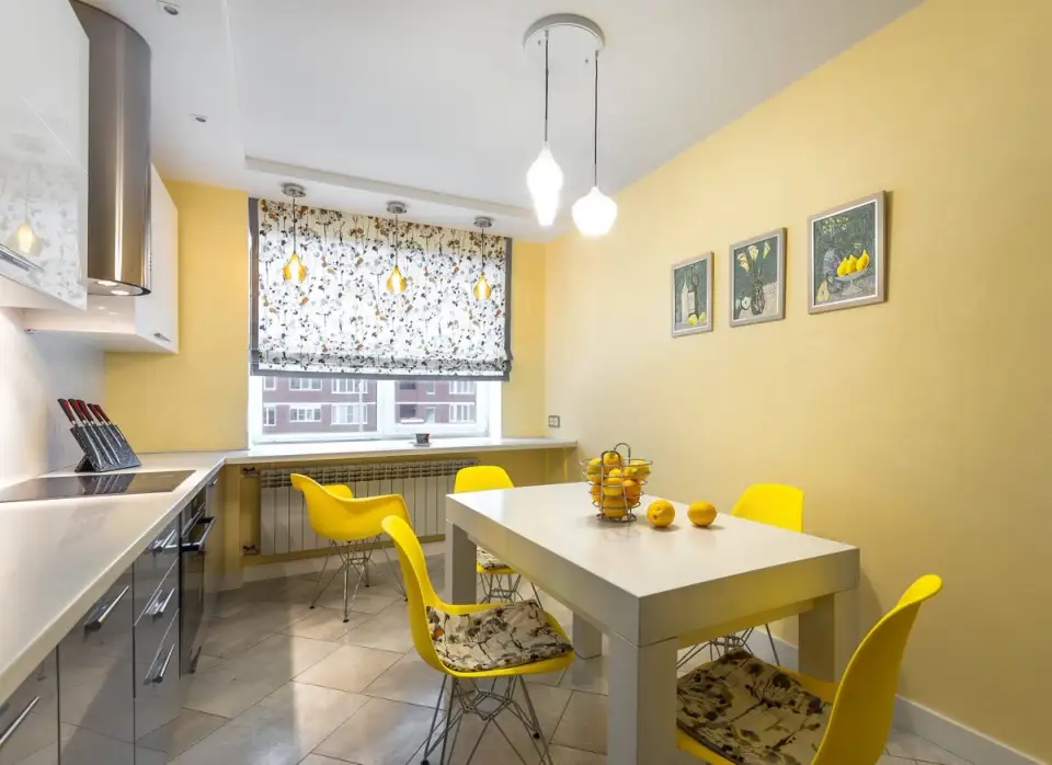 3-Bedroom Apartment with Yellow Accents
