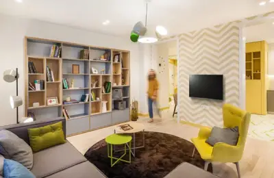 Bright Layout with Yellow Accents for a Family of Four