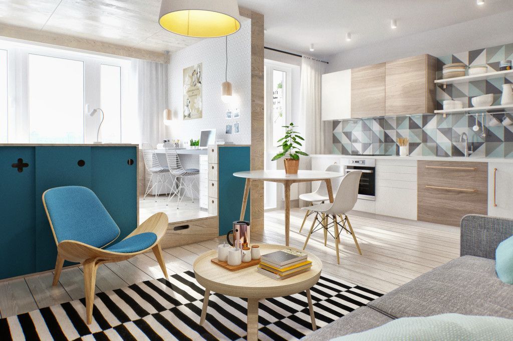 Un apartament functional amenajat in 40 mp