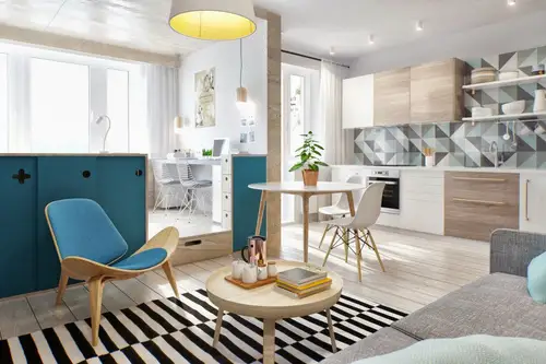 Un apartament functional amenajat in 40 mp