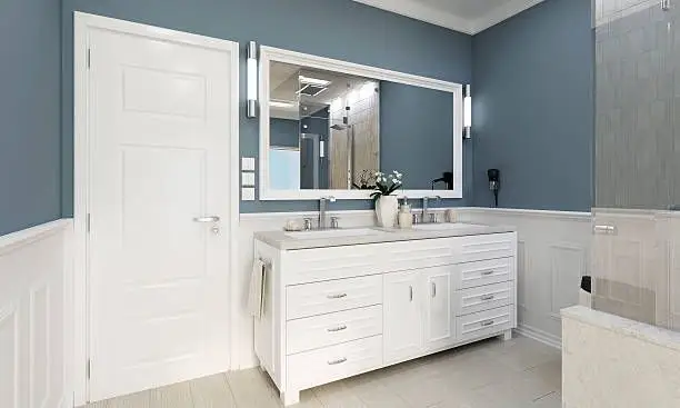 Amenajare baie cu vopsea decorativă în relief: tot ce trebuie să știi
