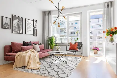 Interior scandinav amenajat in 50 mp