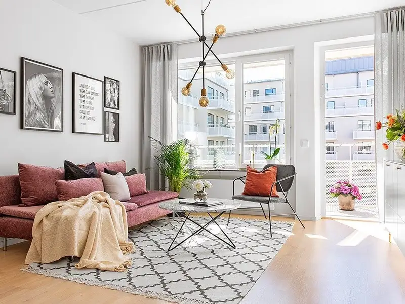 Interior scandinav amenajat in 50 mp