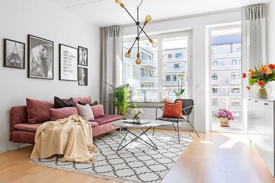 Interior scandinav amenajat in 50 mp