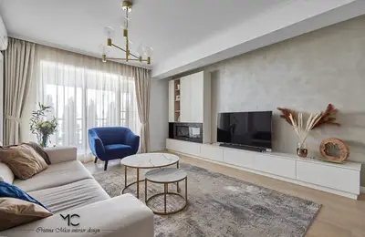 Modern Glam Influences Apartment with 3 Bedrooms in Bucharest