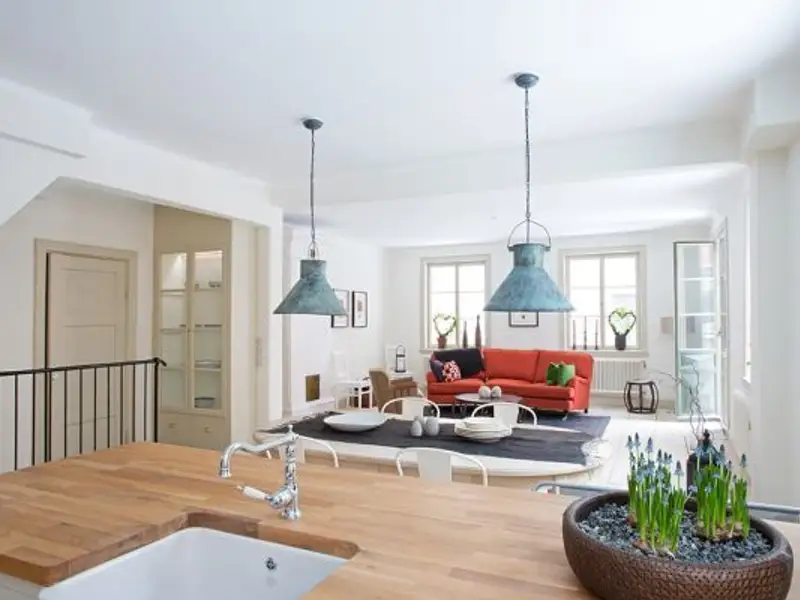 Apartament decorat in stil rustic cu accente industriale
