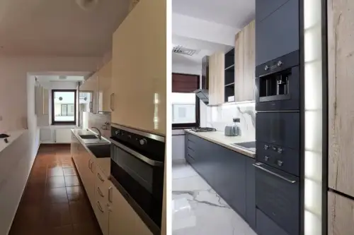 Amenajare eleganta apartament cu 4 camere catifea si pete de culoare puternice