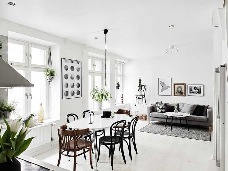 Vechi si nou intr-o amenajare autentic scandinava