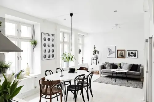 Vechi si nou intr-o amenajare autentic scandinava