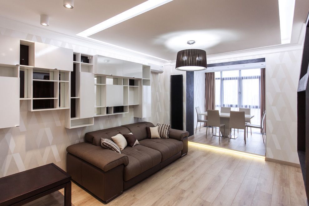 Apartment Design in Contrasting Tones