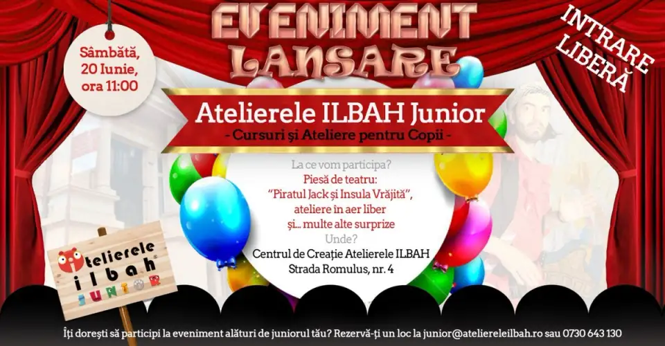 Eveniment pentru copii 20 iunie lansare Atelierele ILBAH Junior