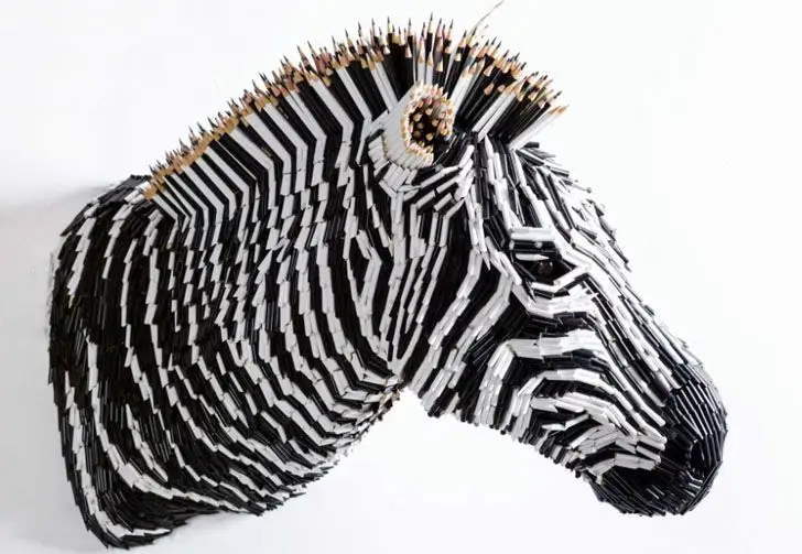 Amazing Sculptures for the Home, Made from Hundreds of Pencils