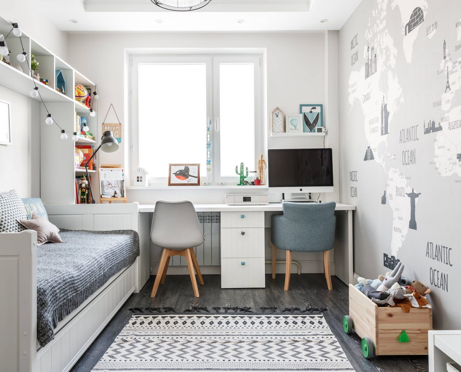 Pastel Hues in a Home for a Family of Two Children